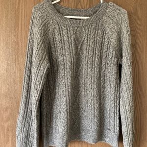 Abercrombie & Fitch Cable Knit Cotton Blend Sweater, size L